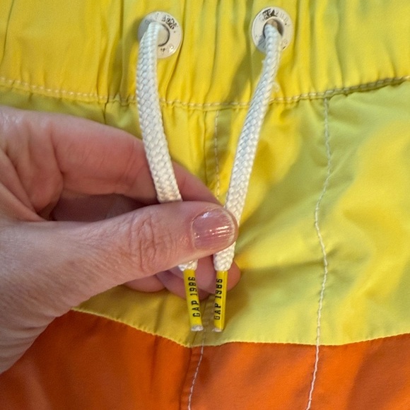 GAP Boy's Yellow, Orange, and Berry Swim Trunks, Size 8 - Picture 6 of 8